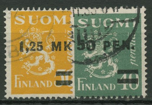 Finnland 1931 Freimarken Wappenlöwe 170/71 I gestempelt