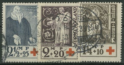 Finnland 1933 Rotes Kreuz Bischhöfe von Turku 181/83 gestempelt