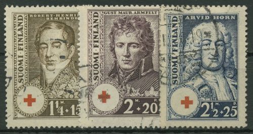 Finnland 1936 Rotes Kreuz Staatsmänner 194/96 gestempelt