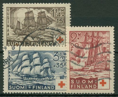 Finnland 1937 Rotes Kreuz Schwedische Segelschiffe 199/01 gestempelt