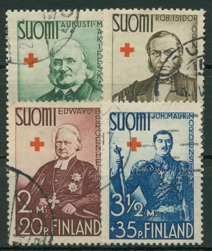 Finnland 1938 Rotes Kreuz Die vier Stände des Reichstages 204/07 gestempelt