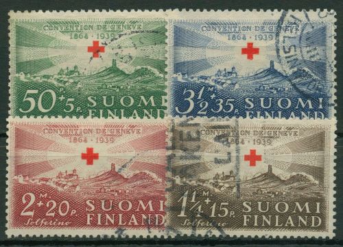 Finnland 1939 75 Jahre Rotes Kreuz 217/20 gestempelt