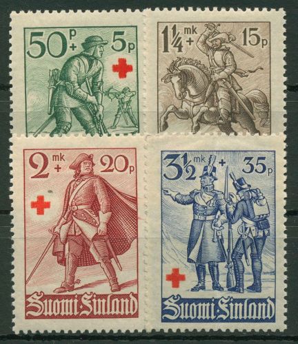 Finnland 1940 Rotes Kreuz Militär Soldaten 222/25 mit Falz