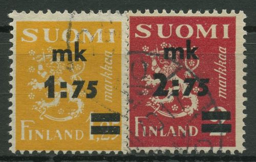 Finnland 1940 Freimarken Wappenlöwe 228/29 gestempelt