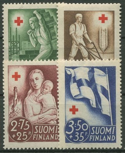 Finnland 1941 Rotes Kreuz Berufe 233/36 mit Falz