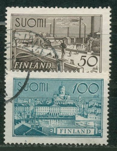 Finnland 1942 Hafen Helsinki, Tawastbrücke 259/60 gestempelt