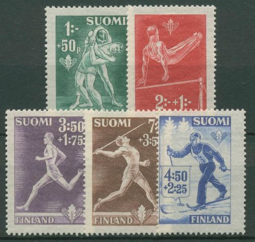 Finnland 1945 Sportarten 286/90 mit Falz