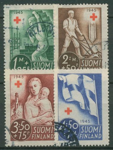 Finnland 1945 Rotes Kreuz Berufe 291/94 gestempelt