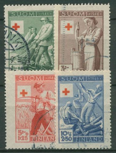 Finnland 1946 Rotes Kreuz Berufe 320/23 gestempelt