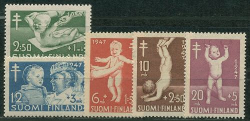 Finnland 1947 Tuberkulosebekämpfung Kindergymnastik 341/45 postfrisch