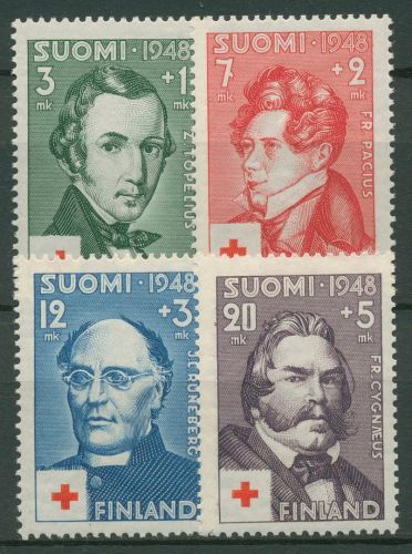 Finnland 1948 Rotes Kreuz Dichter Komponisten 349/52 postfrisch