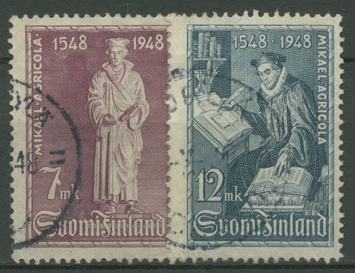 Finnland 1948 Neues Testament Reformator Mikael Agricola 356/57 gestempelt