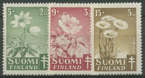 Finnland 1949 Tuberkulosebekämpfung Pflanzen 365/67 postfrisch