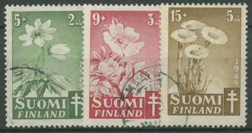 Finnland 1949 Tuberkulosebekämpfung Pflanzen 365/67 gestempelt