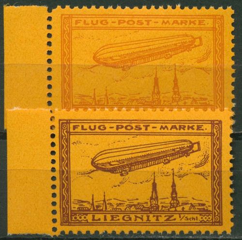1913 Flugmarke Zeppelin-Sonderflüge Liegnitz Neudrucke 11 a+b ND postfrisch