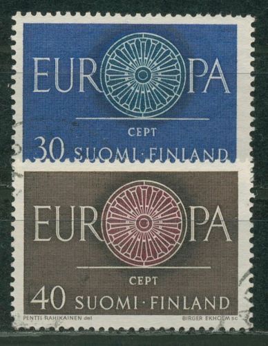 Finnland 1960 Europa CEPT Wagenrad 525/26 gestempelt