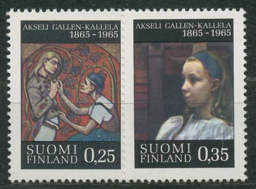 Finnland 1965 Gemälde Akseli Gallen-Kallele 598/99 postfrisch