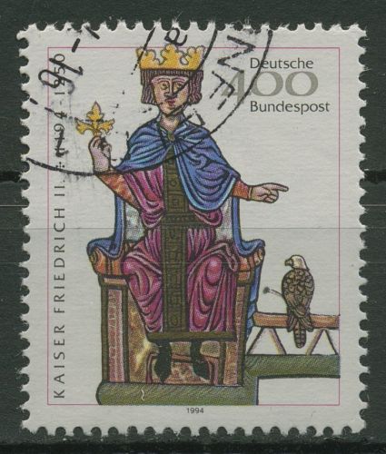 Bund 1994 Kaiser Friedrich II. 1738 gestempelt
