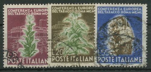 Italien 1950 Europäische Tabakkonferenz Rom 802/04 gestempelt