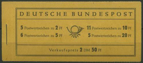 Bund 1955 Theodor Heuss Markenheftchen MH 2 b postfrisch