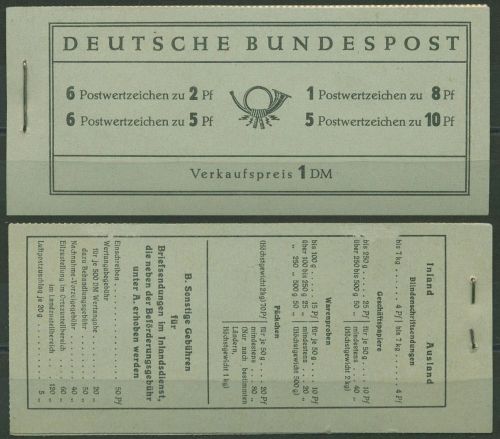 Bund 1956 Heuss Markenheftchen MH 3 RLV I postfrisch