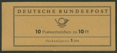 Bund 1960 Heuss (fluor. Papier) Markenheftchen MH 6 d R1 postfrisch