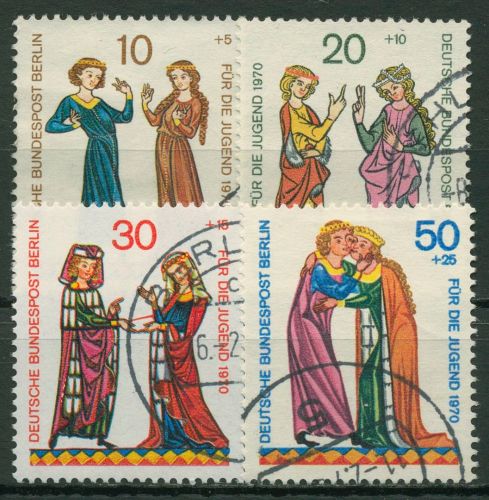 Berlin 1970 Minnesänger 354/57 gestempelt