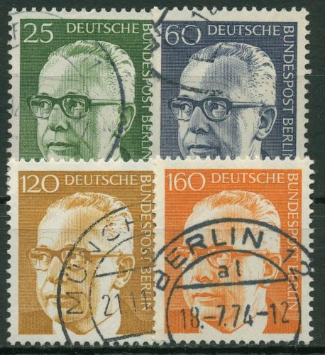 Berlin 1971 Bundestpräsident Dr. Gustav Heinemann 393/96 gestempelt