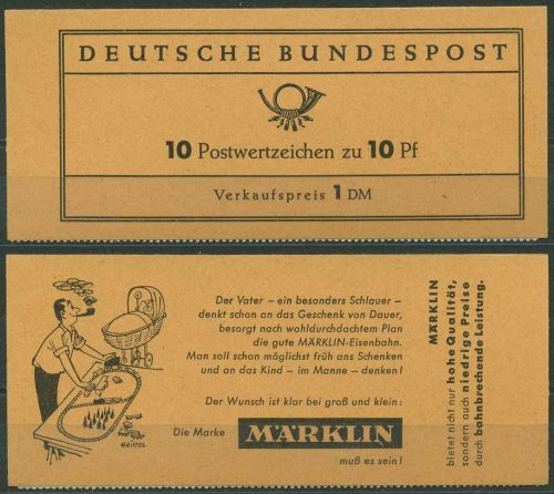 Bund 1961 Dürer Markenheftchen MH 7 a I RLV VI a Type A postfrisch