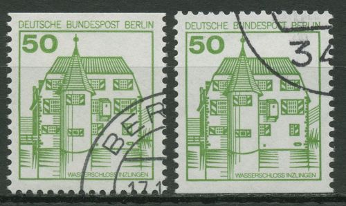 Berlin 1980 Burgen und Schlösser Wasserschloss Inzlingen 615 C/D gestempelt