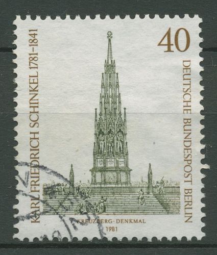 Berlin 1981 Karl Friedrich Schinkel Befreiungs-Denkmal 640 gestempelt