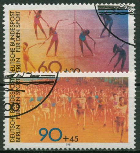Berlin 1981 Sporthilfe Gymnastik Volkslauf 645/46 gestempelt