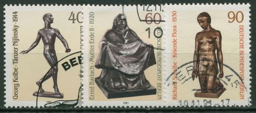 Berlin 1981 Skulpturen 655/57 gestempelt