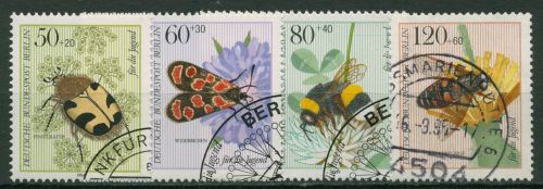 Berlin 1984 Tiere Insekten Käfer Hummel Fliege 712/15 gestempelt