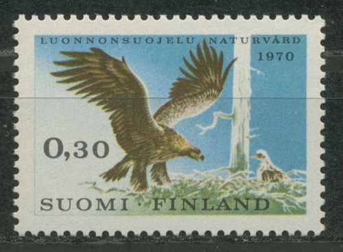 Finnland 1970 Naturschutzjahr Vögel Steinadler 667 postfrisch