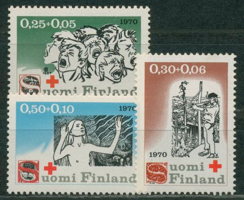 Finnland 1970 Rotes Kreuz Literatur "Die sieben Brüder" 672/74 postfrisch