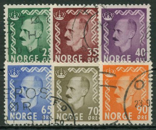 Norwegen 1955 König Haakon VII. 396/01 gestempelt