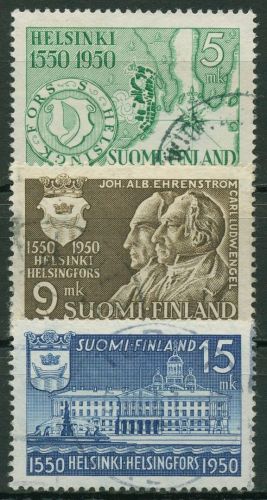 Finnland 1950 Stadt Helsinki Bauwerke 388/90 gestempelt