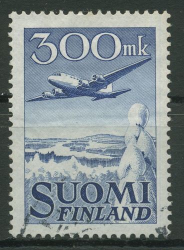 Finnland 1950 Luftfahrt Flugzeug Douglas DC-6 384 gestempelt