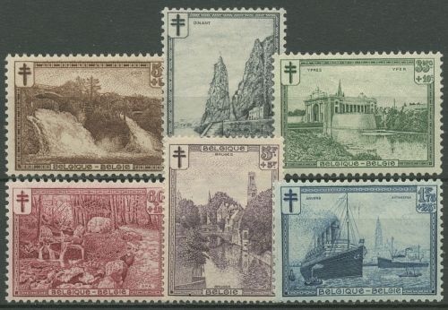 Belgien 1929 Kampf gegen die Tuberkulose Landschaften 270/75 mit Falz