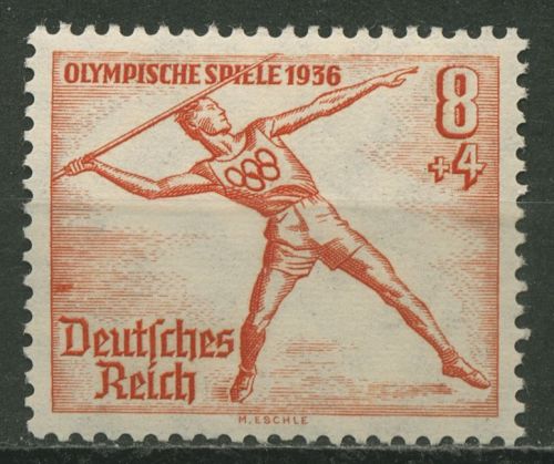 Deutsches Reich 1936 Olympische Sommerspiele Speerwerfen 612 postfrisch