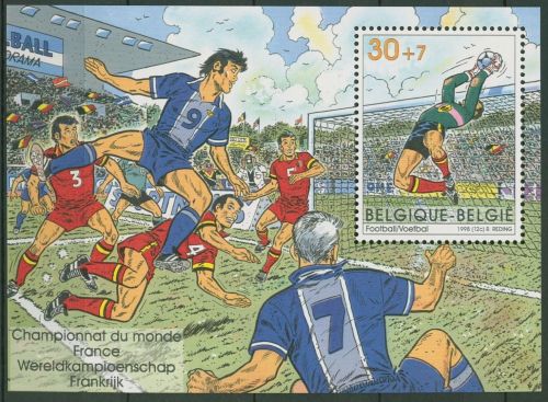Belgien 1998 Sport Fußball Torwart Block 70 postfrisch (C91616)