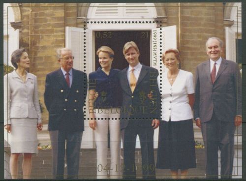 Belgien 1999 Hochzeit Philippe u. Mathilde Block 74 postfrisch (C91617)