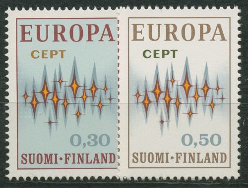 Finnland 1972 Europa CEPT Sterne 700/01 postfrisch