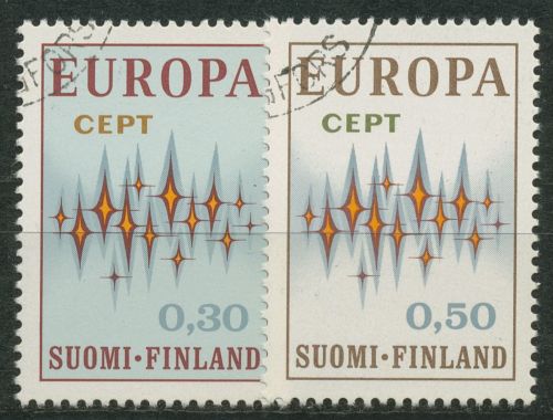 Finnland 1972 Europa CEPT Sterne 700/01 gestempelt