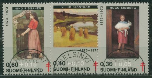 Finnland 1973 Bekämpfung der Tuberkulose Gemälde 730/32 gestempelt