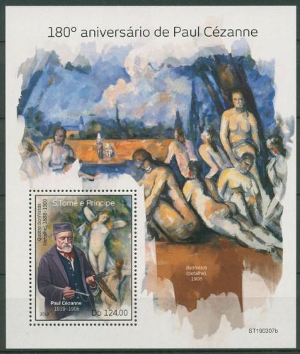 Sao Tomé und Príncipe 2019 Gemälde v. Paul Cézanne Block 1509 postfrisch (C42418)