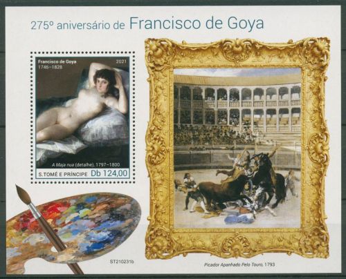 Sao Tomé und Príncipe 2021 Gemälde v. de Goya Block 1774 postfrisch (C42427)