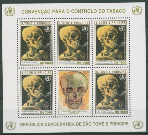 Sao Tomé und Príncipe 2003 Anti-Tabak WHO v. Gogh 1973 K postfrisch (C42421)