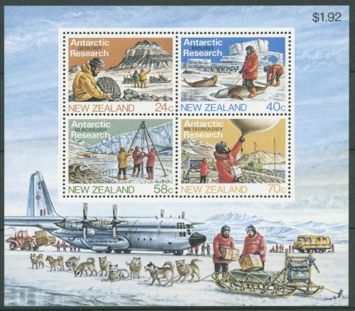 Neuseeland 1984 Antarktisforschung Wetterballon Block 5 postfrisch (C25814)